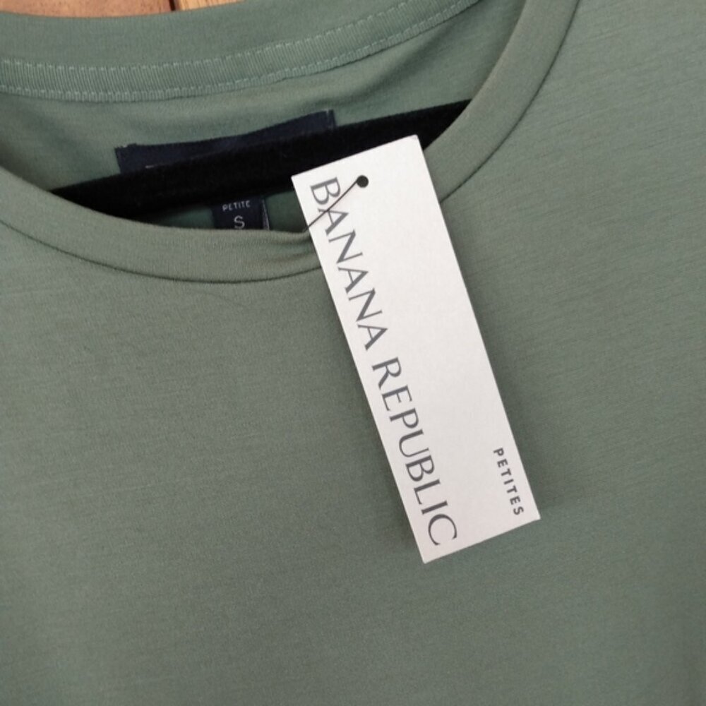 NEW, Banana Republic Army Green Knit tank Dress - Picture 7 of 16
